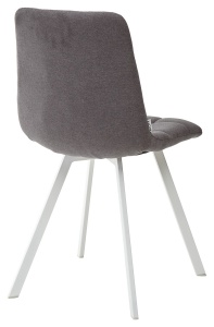 Стул CHILLI SQUARE UF860-19B темно-серый, ткань/ белый каркас