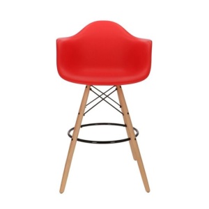 Кресло Eames DAW Барное Красное
