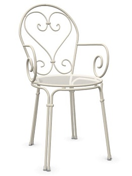 Кресло металлическое Pigalle белый