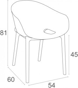 Комплект пластиковой мебели Sky Folding 60 Pro темно-серый