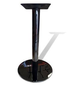 Основание для стола дизайнерское, черная полировка, нержавейка,круглое, для ресторан,артикул 4501