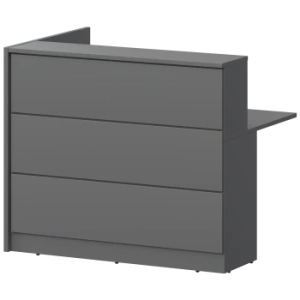 Модуль завершающий высокий правый Ресепшен Смарт СМР-22.12 Графит