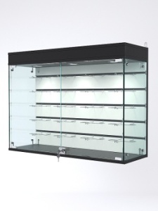 Витрина "АТРИУМ" настенная БЕЗ ПОЛОК №3А-4Г, Черный