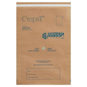 Пакет крафт самокл. ВИНАР СТЕРИТ, комплект 100 шт., для ПАР/ВОЗД стерилизации, 200х30