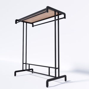 Вешало для одежды FORTE-PRO двухстороннее1400х600, черного цвета