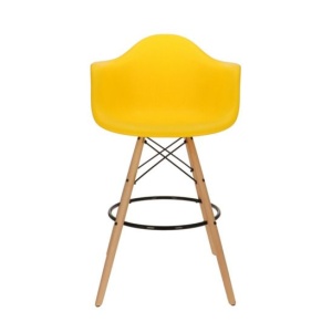 Кресло Eames DAW Барное Желтое