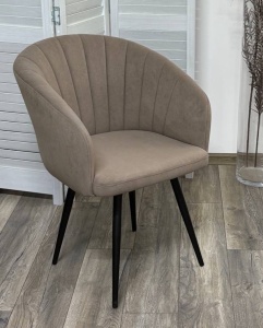 Стул МИШЕЛЬ 360 град. поворот. цвет B5 Капучино, велюр / черный каркас