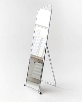 4МM-01(нео-хром) Зеркало напольное, 500Lх1550Hx500Dмм, зеркальное полотно 1500х370мм