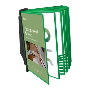 АККОРД-01.А4Bk.Gn Демосистема настенная черная 10 зеленых панелей А4