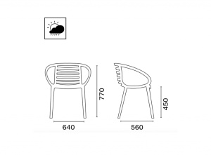 Кресло пластиковое Mambo антрацит
