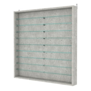 Витрина настенная с регулировочными полками №4-5ГУ-РЕГ, Метрополитан Грей