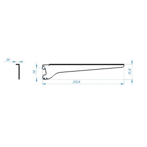 GLS 23L \ Полкодержатель(левый, L=200 мм)