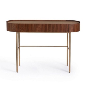 Стол-консоль Тулон, столешница из натуральной кожи