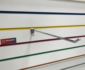 A295c/6p Крючок, длина 350мм, d=6мм, без наконечника, хром