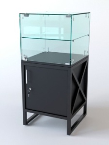 Прилавок "ЛОФТ СТИЛЬ" №110 (с дверкой), Черный