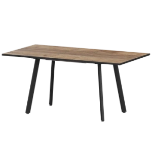 Стол раздвижной Альфа Обеденные столы в пластике Альфа 1200+300 (Н-3780) Дуб Самдал/Черный муар