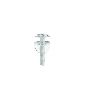 Винт и гайка пластиковый с ушками VIKING SCREW-37, цвет прозрачный (100 шт. в упаковке)