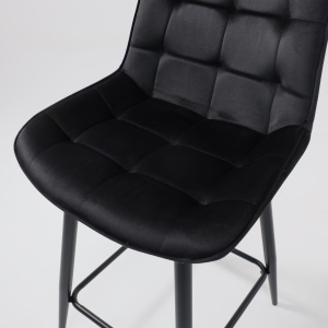 Стул полубарный Linx, черный, велюр