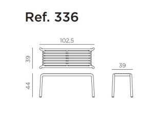 Скамья пластиковая Doga Bench мятный