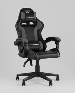 Кресло спортивное TopChairs Shadow черно-серый цена 10 490 ₽ Кресло спортивное TopChairs Shadow черно-серый