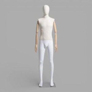 JWP-9NA Манекен мужской с тканевым торсом и деревянными руками
