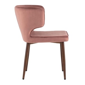 Стул Матео велюр пыльно-розовый, ножки дерево