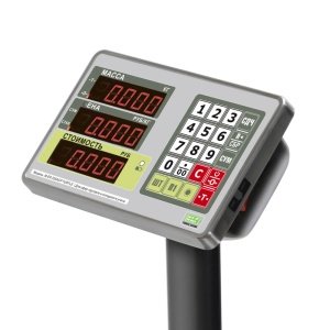 Торговые напольные весы M-ER 335 ACP-300.50 "TURTLE" с расчетом стоимости товара LED