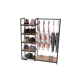 Стеллаж для одежды и аксессуаров КД-1701 в стиле Loft