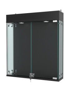 Витрина "АТРИУМ" настенная БЕЗ ПОЛОК №1А-3, Черный