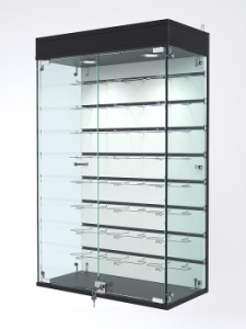 Витрина "АТРИУМ" настенная БЕЗ ПОЛОК №2А-4Г, Черный