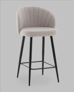 Стул полубарный Ханнингем букле светло-серый