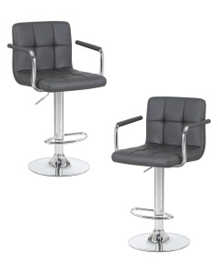 Набор 2 шт Стул барный DOBRIN KRUGER ARM, серый