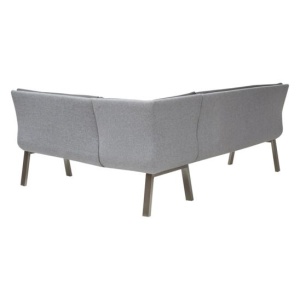 Скамья угловая MALIAN GREY, экокожа/ ткань