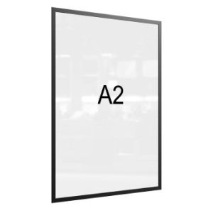 МАГНЕТИК А2 Рамка-слайд для информации магнитная черная (5 штук)цвет Черный