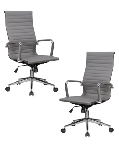 Набор 2 шт Офисное кресло для руководителей DOBRIN CLARK SIMPLE, серый (47)