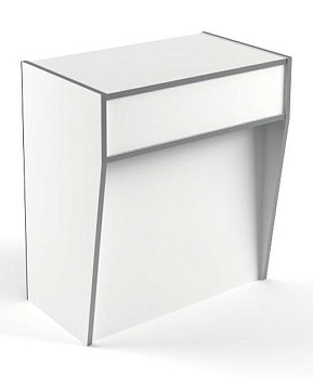 Ресепшен широкий Р-3 для магазина цвет Белый с черной кромкой