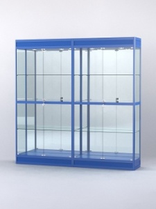Витрина "АЛПРО" №3-2м-400-3 (задняя стенка - зеркало), Синий