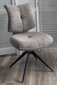 Стул ДЕЛИ (DELI) 360 град, цвет СЕРЫЙ H300126-3, ткань / ЧЕРНЫЙ каркас, ®DISAUR