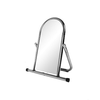 5МSО-02(хром) Зеркало примерочное напольное для обуви, 500Lх500Hx300Dмм, зеркальн. полотно 500х250мм