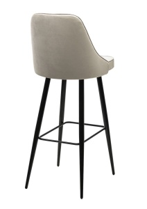 Барный стул NEPAL-BAR ЛАТТЕ #25, велюр/ черный каркас (H=78cm)