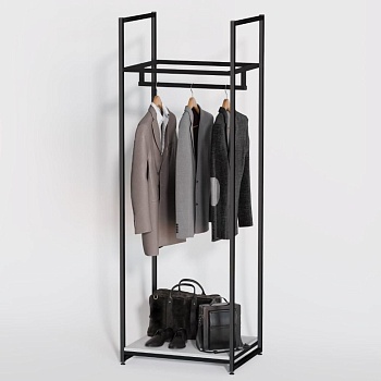 Стеллаж для одежды в стиле Лофт A1760-03-ЧБ