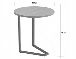 Столик кофейный деревянный Server Wave полированная медь, натуральный