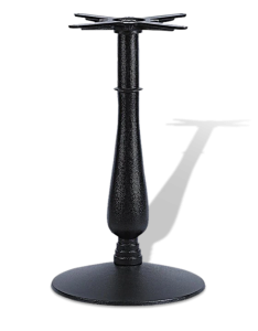 Основание для стола из чугуна круглое, высота 72 см, черное, для кафе, серия Либерти, модель 3005