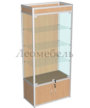 ВА-531-Д Витрина с накопителем из профиля цвет Дуб сонома
