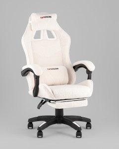Кресло спортивное TopChairs MG-7019 букле белый
