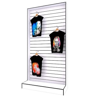 КС-201 Стойка из экономпанели комплект каркас из ДСП цвет Белый с черной кромкой