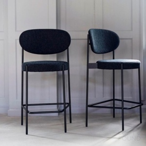 Полубарный стул Doub, графит/ черный каркас, 65 см