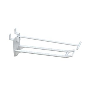 Крючок двойной DOUBLE HOOK-PH-EP-100, белый, в эконом-панель, длина 100 мм