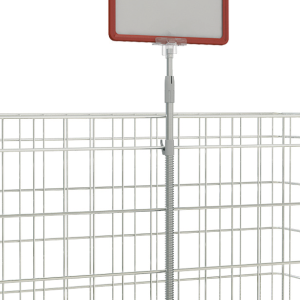 Держатель универсальный с Т-держателем на проволочную корзину CROCS-FIX-T, цвет серый