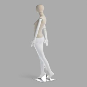 MA-31 Манекен женский матовый с тканевым торсом и деревянными руками